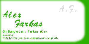 alex farkas business card